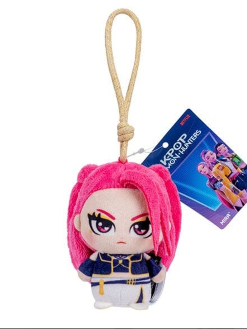 K-Pop: Demon Hunters Pink Hair Plush Keychain - Mira NWT